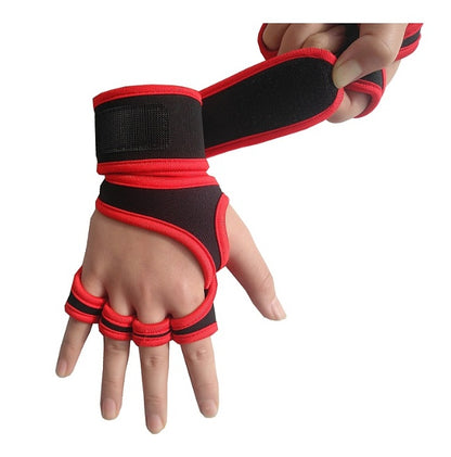 Fitness weightlifting anti-skid riding hard pull half finger gloves