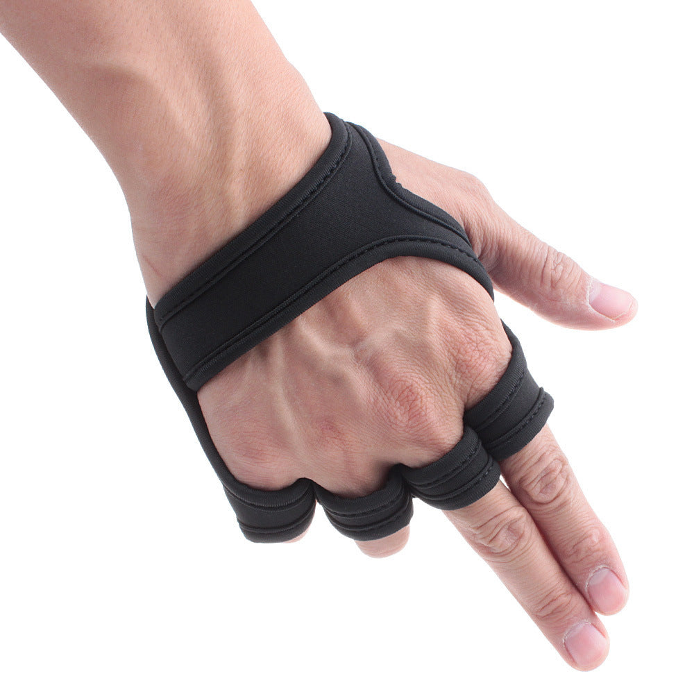 Fitness weightlifting anti-skid riding hard pull half finger gloves